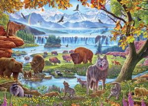 North American Wildlife Waterfalls Jigsaw Puzzle By Ceaco