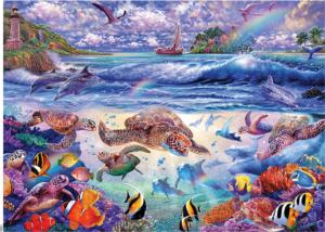 Ocean Magic - Turtles Galore Reptile & Amphibian Jigsaw Puzzle By Ceaco