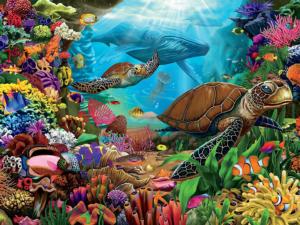 Turtles Ocean Voyage Reptile & Amphibian Jigsaw Puzzle By Ceaco