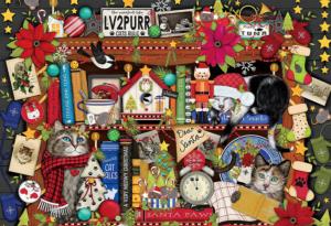 Christmas a Purrfect Holiday Collage Jigsaw Puzzle By Ceaco