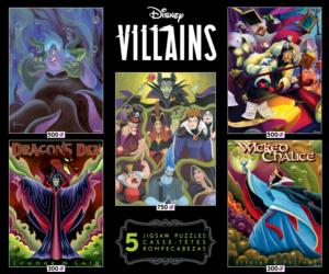 Disney Villains 5 in 1 Multipack Puzzle Set Disney Villain Multi-Pack By Ceaco