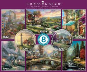 Thomas Kinkade 8 in 1 Collector's Assortment Multipack - Scratch and Dent Cabin & Cottage Multi-Pack By Ceaco