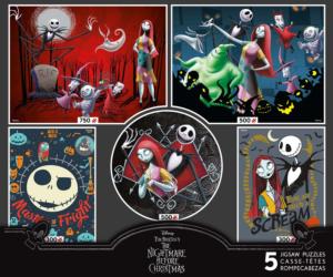 Disney Nightmare Before Christmas - 5 In 1 Christmas Jigsaw Puzzle By Ceaco