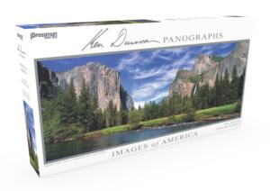 Images of America Panoramic Puzzle - Bridal Veil Falls Photography Panoramic Puzzle By Jax Ltd., Inc.