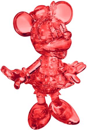 Red Minnie Mouse Original 3D Crystal Puzzle Mickey & Friends Crystal Puzzle By Bepuzzled