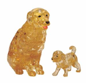 Dog and Puppy 3D Crystal Puzzle Dogs Crystal Puzzle By Bepuzzled