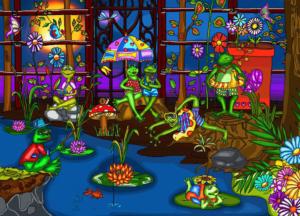 Frogs' Summer Camp Reptile & Amphibian Jigsaw Puzzle By Jacarou Puzzles