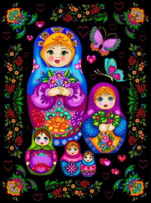 Russian Dolls Cultural Art Jigsaw Puzzle By Jacarou Puzzles
