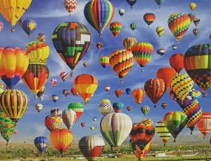 Hot Air Balloon Mass Ascension, Albuquerque (Colorluxe 1000) Photography Jigsaw Puzzle By Lafayette Puzzle Factory