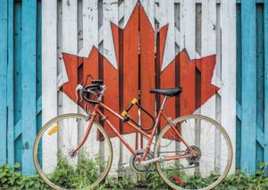 Cycling Canada Bicycle Jigsaw Puzzle By Pierre Belvedere