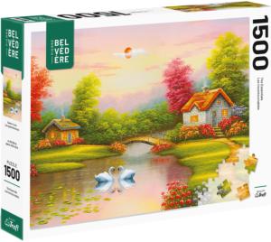 Swans Lakes & Rivers Jigsaw Puzzle By Pierre Belvedere