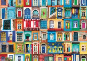 Doors & Windows Collage Jigsaw Puzzle By Pierre Belvedere