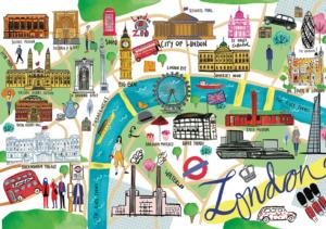 London - Scratch and Dent Collage Jigsaw Puzzle By Pierre Belvedere