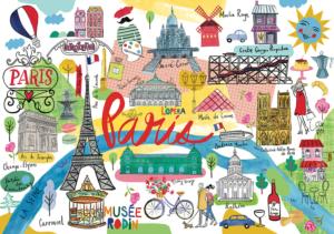 Paris Collage Jigsaw Puzzle By Pierre Belvedere