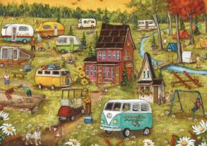 Summer Camping Vehicles Jigsaw Puzzle By Pierre Belvedere