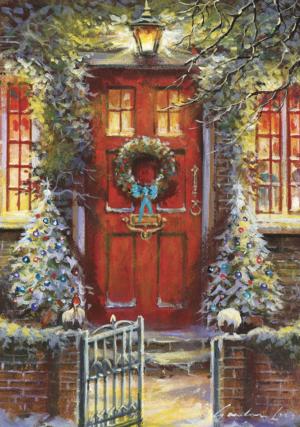 The Red Door Around the House Jigsaw Puzzle By Pierre Belvedere