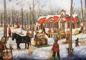 The Log Cabin Cabin & Cottage Jigsaw Puzzle By Pierre Belvedere