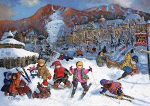Mountain Lodge Sports Jigsaw Puzzle By Pierre Belvedere