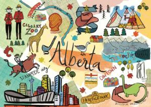 Alberta Cities Jigsaw Puzzle By Pierre Belvedere
