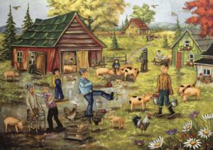 Pig Jig Pig Jigsaw Puzzle By Pierre Belvedere