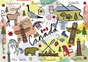 Farida Canada Collage Jigsaw Puzzle By Pierre Belvedere