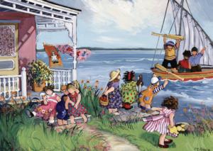 At The Cottage Beach & Ocean Jigsaw Puzzle By Pierre Belvedere