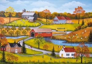 Mark the Yellow Bus Canada Jigsaw Puzzle By Pierre Belvedere