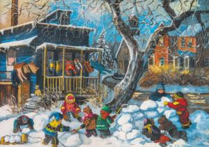 The Neighborhood Fort Snow Jigsaw Puzzle By Pierre Belvedere