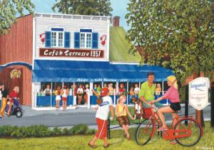 Summer In Longueuil Nostalgic & Retro Jigsaw Puzzle By Pierre Belvedere