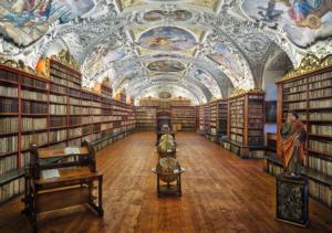 Monastery Library Bookshelves Jigsaw Puzzle By Pierre Belvedere