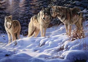 Strategy Wolves Jigsaw Puzzle By Pierre Belvedere