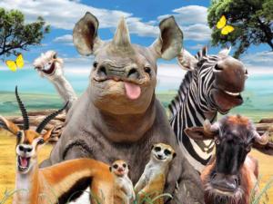 Africa Selfie Jungle Animals Children's Puzzles By Prime 3d Ltd
