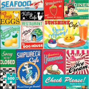 Vintage Signs - Scratch and Dent Collage Impossible Puzzle By Re-marks