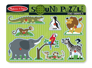 Zoo Animals Animals Chunky / Peg Puzzle By Melissa and Doug