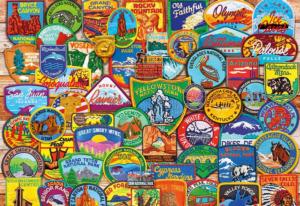 National Park Patches - Scratch and Dent National Parks Impossible Puzzle By Buffalo Games