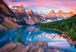 Mountains On Fire - Scratch and Dent Lakes & Rivers Jigsaw Puzzle By Buffalo Games