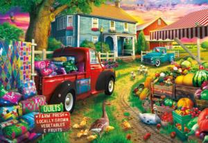 Quilt Farm - Scratch and Dent Car Jigsaw Puzzle By Buffalo Games