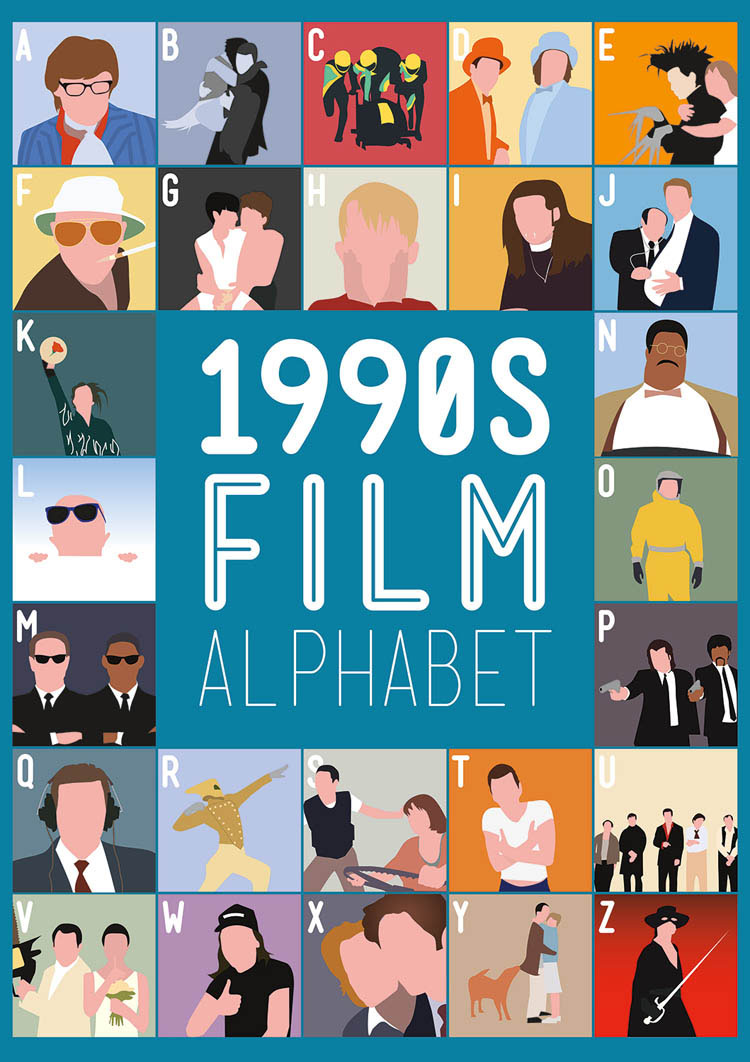 1990's Film Alphabet Movies / Books / TV Large Piece By Buffalo Games