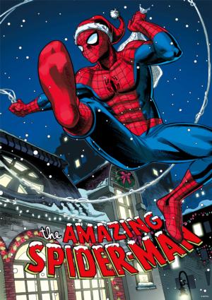 Swinging into the Holidays Spider-Man Jigsaw Puzzle By Buffalo Games