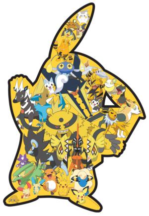 Pikachu Shaped Puzzle Pokemon Jigsaw Puzzle By Buffalo Games