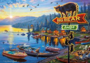 Big Bear Lodge Cottage / Cabin Jigsaw Puzzle By Buffalo Games