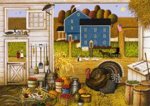 Turkey in the Straw - Scratch and Dent Farm Jigsaw Puzzle By Buffalo Games