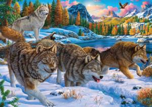Running with the Pack Wolves Jigsaw Puzzle By Buffalo Games