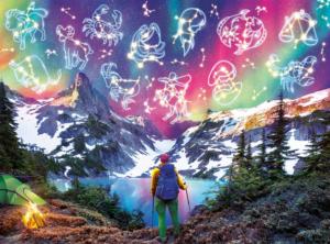 Zodiac Mountain - Glow in the Dark Fantasy Jigsaw Puzzle By Buffalo Games
