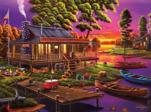 Stephanie's Canoe Rental Sunrise & Sunset Jigsaw Puzzle By Buffalo Games