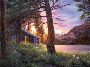 Blissful Solitude - Scratch and Dent Cabin & Cottage Jigsaw Puzzle By Buffalo Games