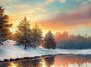 One Quiet Morning Sunrise & Sunset Jigsaw Puzzle By Buffalo Games