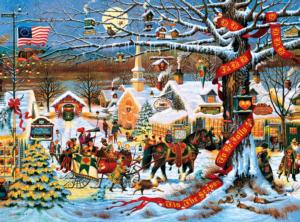 Small Town Christmas Americana & Folk Art Jigsaw Puzzle By Buffalo Games