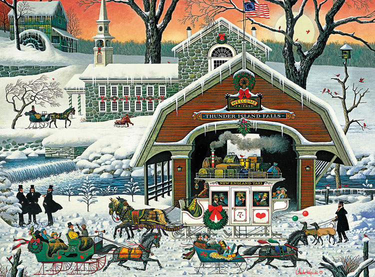 Twas' the Twilight Before Christmas - Scratch and Dent Christmas Jigsaw Puzzle By Buffalo Games