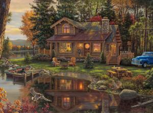 Peace Like A River Cottage / Cabin Jigsaw Puzzle By Buffalo Games